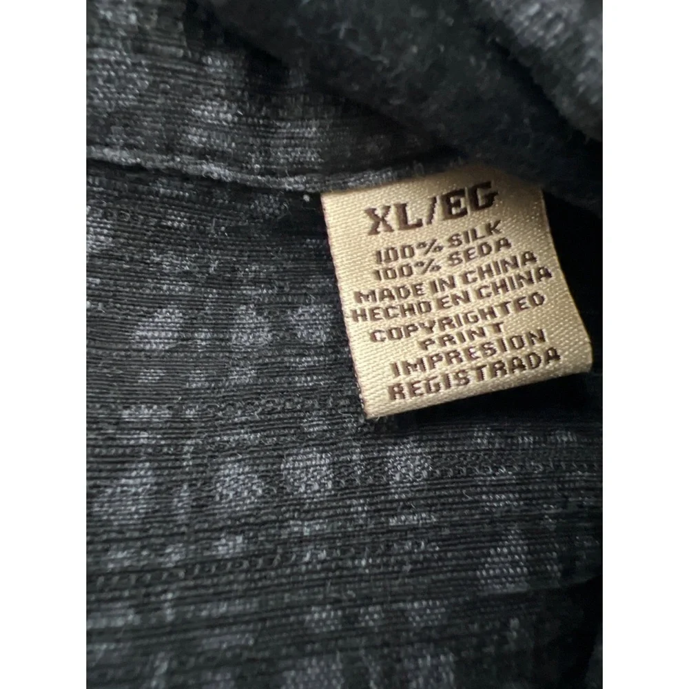 Jamaica JAXX 100% SILK SHORT SLEEVE BLACK PALMS SHIRT - SIZE XL - Picture 4 of 7